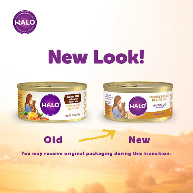 Halo Grain Free Turkey Duck Pate Cat Food 5.5 oz 12 Pack