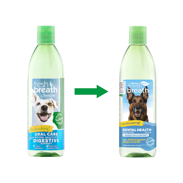 TropiClean Fresh Breath Plus Digestive Support Oral Care Water Additive for Pets 