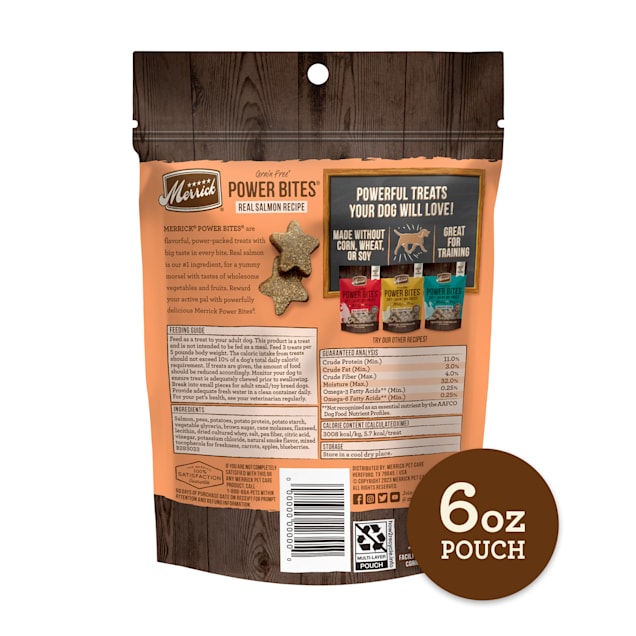 Merrick Power Bites Grain Free Snack with Real Salmon Recipe