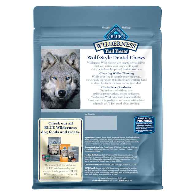 Blue Buffalo Blue Wilderness Wild Bones Mini Dog Chews 10 oz. Petco