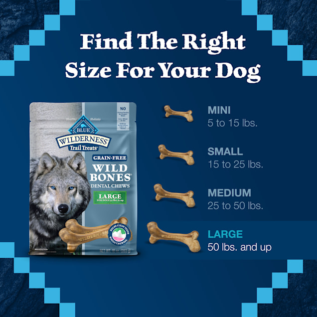 Blue buffalo wilderness wild bones dog dental chews deals