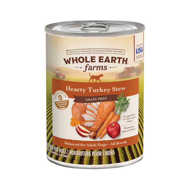 Whole Earth Farms Grain Free Hearty Turkey Stew Canned Dog Food, 12.7 oz. - Carousel image #1