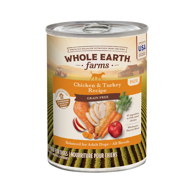 Whole Earth Farms Grain Free Chicken & Turkey Recipe Canned Dog Food ...