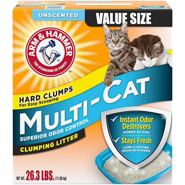 Arm Hammer Unscented Multi Cat Superior Odor Control Clumping Cat Litter 26 3 Lbs Petco