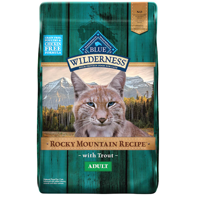 Blue Buffalo Blue Wilderness Rocky Mountain Recipe Adult Trout Dry Cat Food, 10 lbs. - Carousel image #1