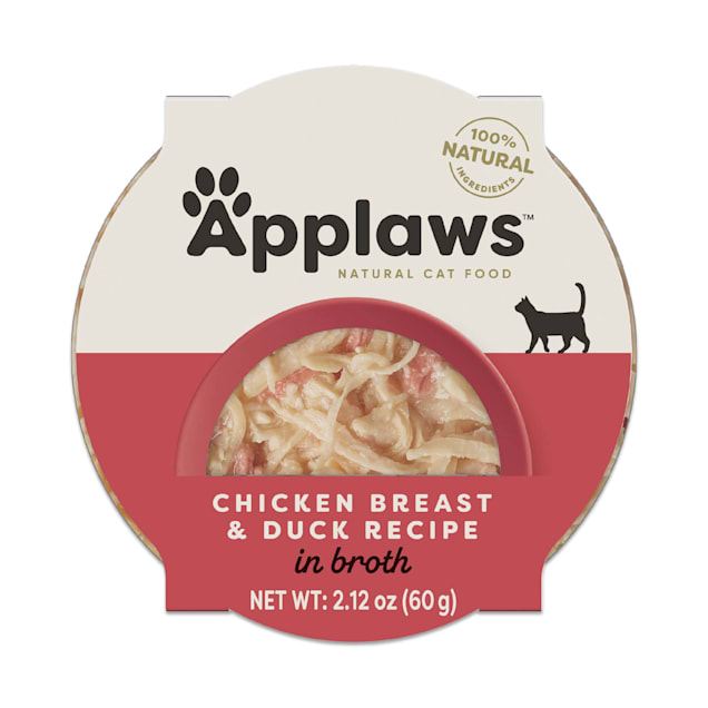 Applaws Natural Chicken Breast with Duck in Broth Wet Cat Food, 2.12 oz. - Carousel image #1