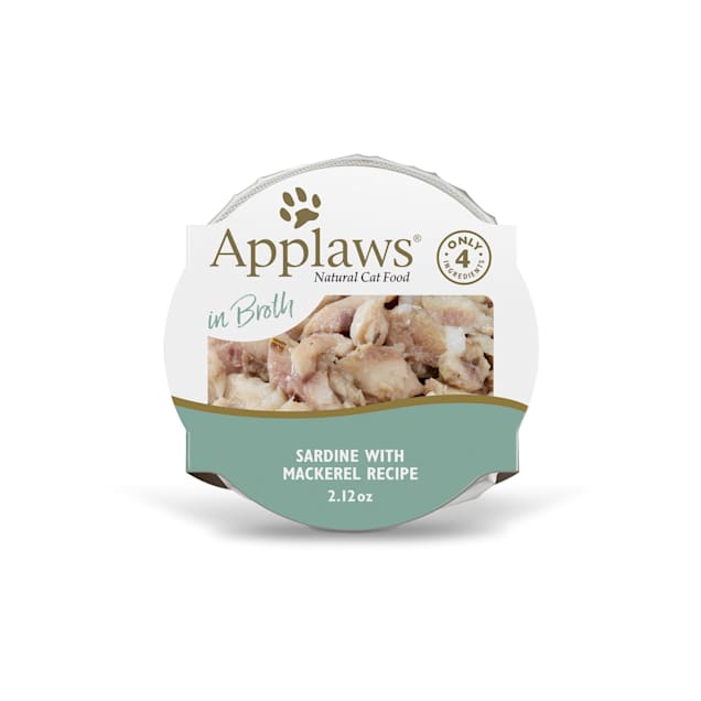 Applaws Natural Wet Sardine with Mackerel in Broth Wet Cat Food, 2.12 oz. - Carousel image #1