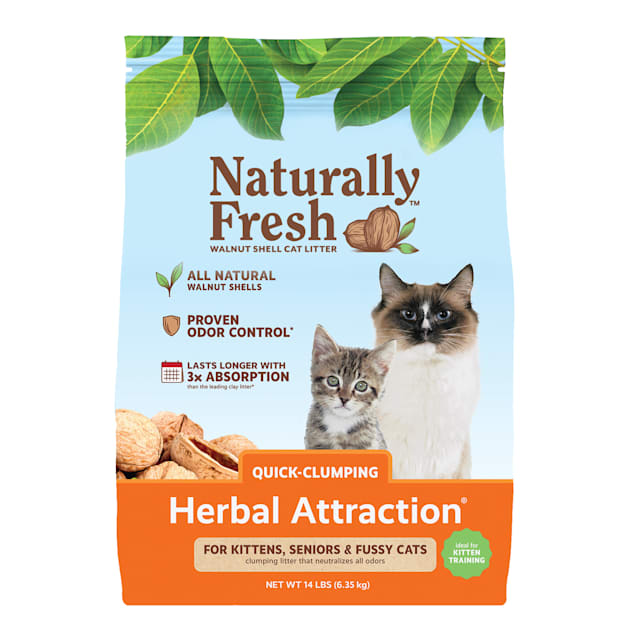 Naturally Fresh Herbal Attraction Quick Clumping Natural Walnut Cat Litter 14 Lbs Petco