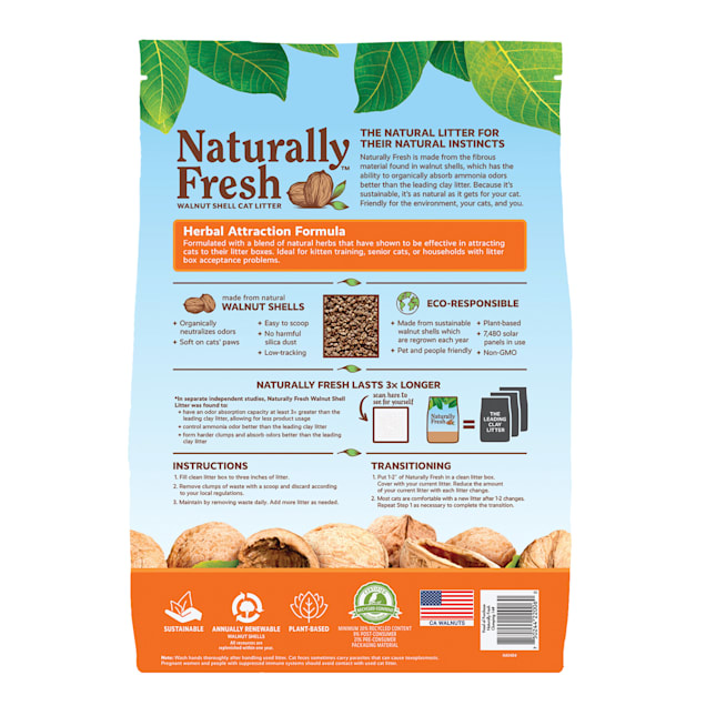 Naturally Fresh Herbal Attraction Quick Clumping Natural Walnut Cat Litter 14 lbs. Petco
