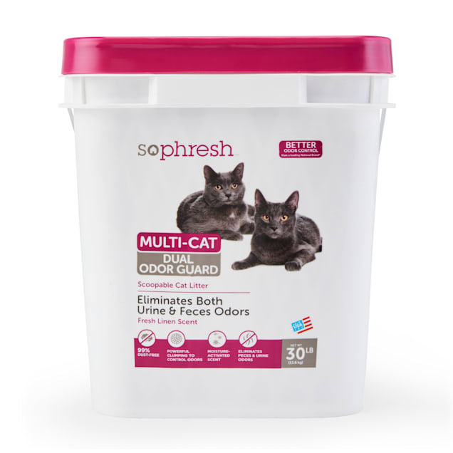 So Phresh Dual Odor Guard Scoopable Cat Litter, 30 lbs. Petco