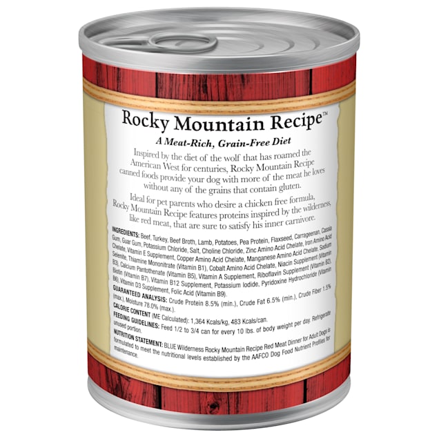 Blue Buffalo Blue Wilderness Rocky Mountain Recipe Adult Red Meat