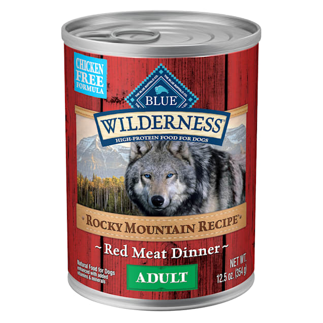 Blue Buffalo Blue Wilderness Rocky Mountain Recipe Adult Red Meat Dinner Wet Dog Food, 12.5 oz., Case of 12 - Carousel image #1