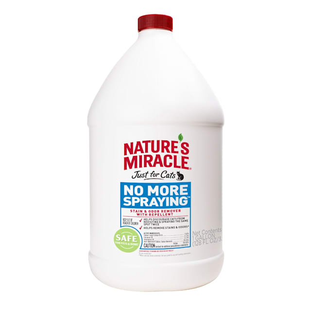 Nature S Miracle No More Spraying Stain And Odor Remover Repellent For Cats 1 Gallon Petco