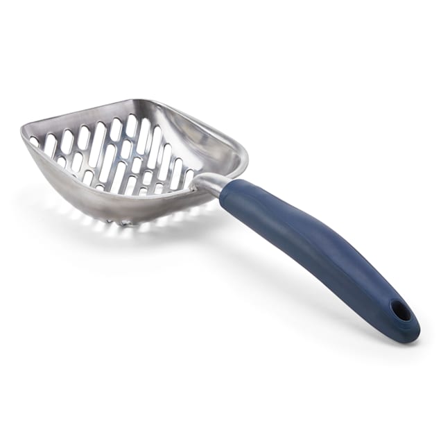 Stainless steel litter clearance scoop