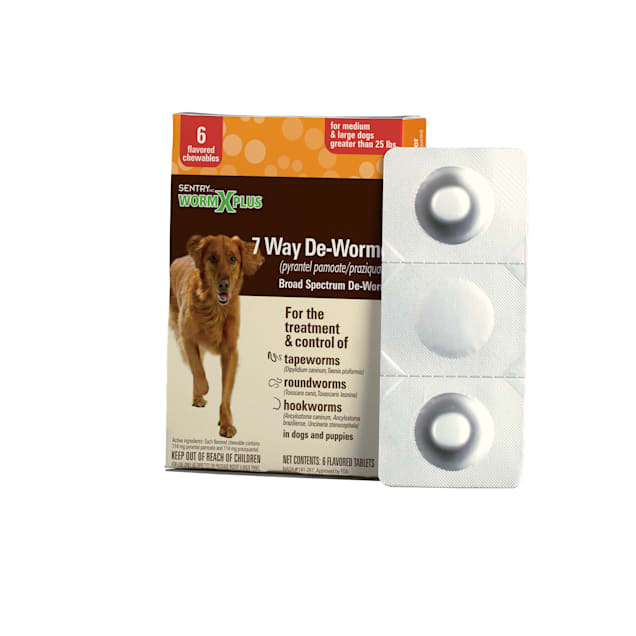  SENTRY Worm X Plus 7 Way DeWormer Large Dogs (6 count) Package  may vary : Everything Else