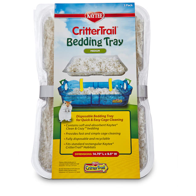 Kaytee CritterTrail Small Animal Habitat Bedding Clean cage recyclable Tray