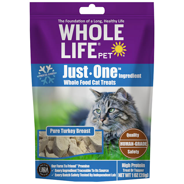 Whole Life Pet Just One Pure Turkey Freeze-Dried Cat Treats, 1 oz. - Carousel image #1