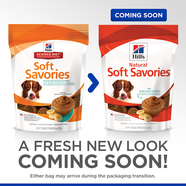 Hill s Natural Soft Savory Dog Treats with Peanut Butter Banana