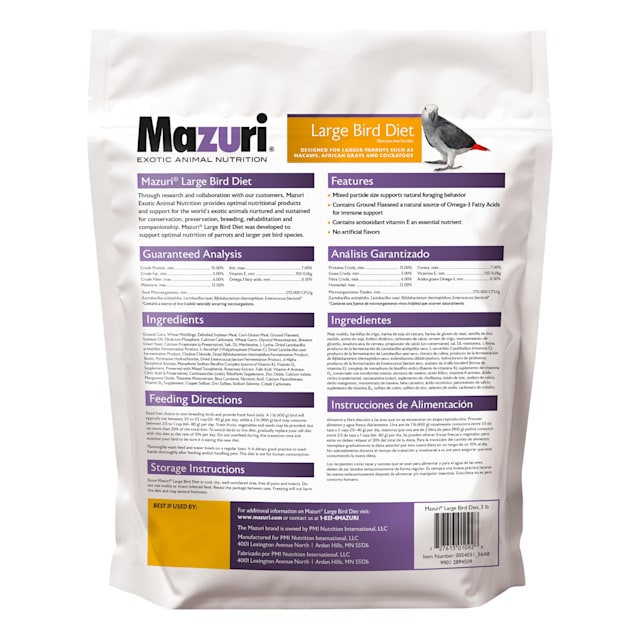 Mazuri parrot food 2025