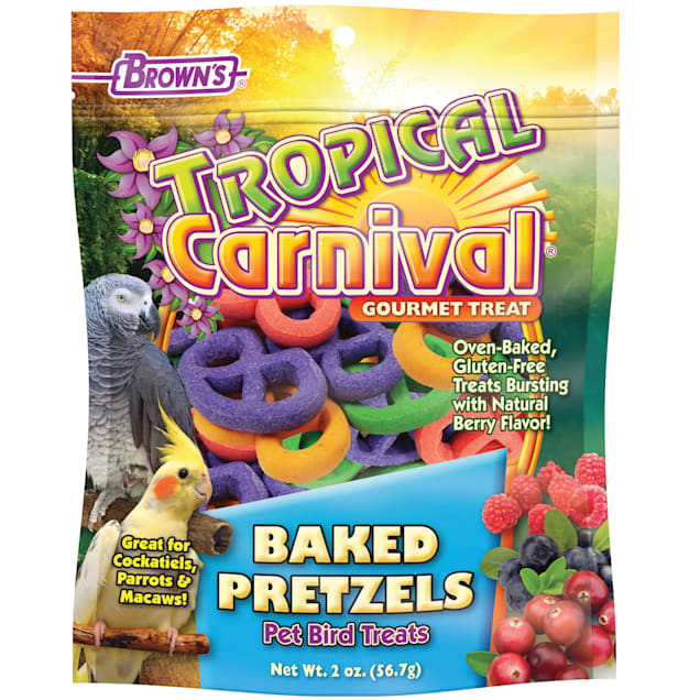 Brown's Tropical Carnival Baked Pretzels Bird Treats, 2 oz. - Carousel image #1