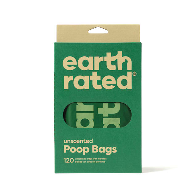 Earth Rated Dog Poop Bags Handle-Tie Dog Unscented Bags, 120 Count - Carousel image #1