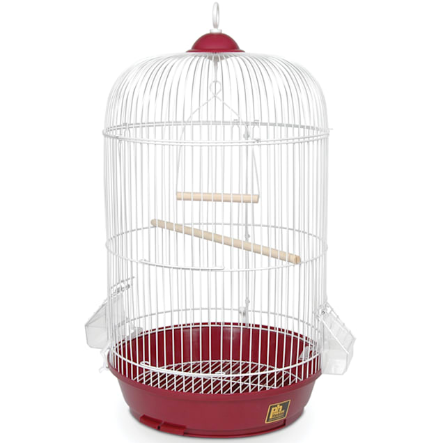 Prevue Pet Products Classic Round Red Bird Cage, 24" H X 13" D - Carousel image #1