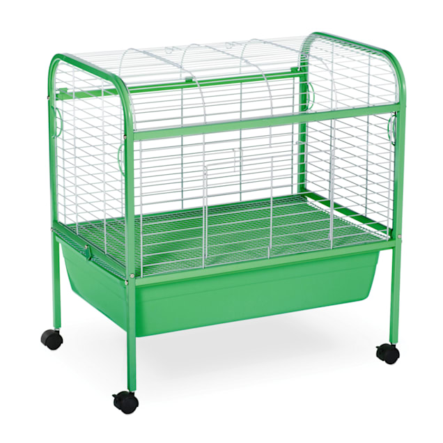Prevue Pet Products Grass Green & White Small Animal Cage with Stand, 29" L X 19" W X 31" H - Carousel image #1