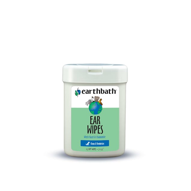 Earthbath Ear Wipes for Pets, Count of 25 - Carousel image #1