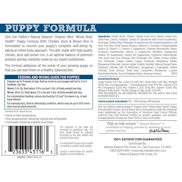 Ingredients in natural discount balance dog food