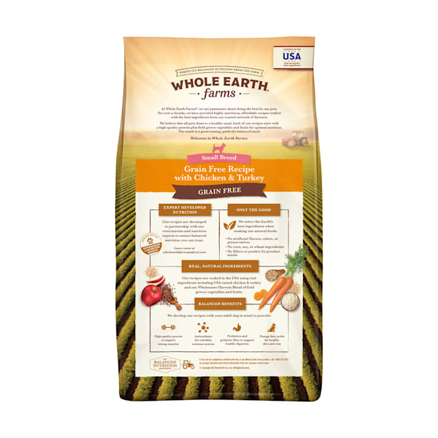 Whole earth farms grain free chicken turkey recipe dry dog food clearance
