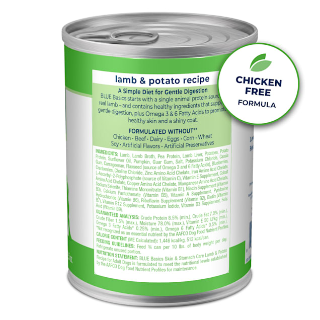 Blue Buffalo Basics Limited Ingredient Grain Free Lamb & Potato Canned Food, 12.5 oz., Case of 12 |