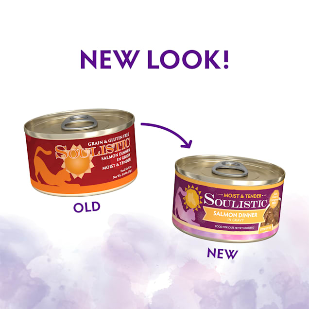 Soulistic Moist Tender Salmon Dinner in Gravy Wet Cat Food 3 oz. Case of 12