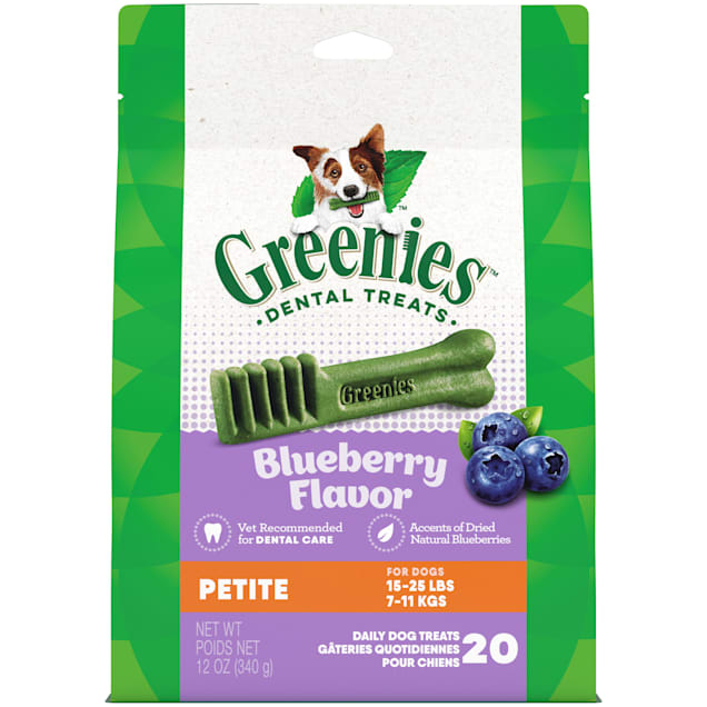 Greenies Blueberry Flavor Petite Dog Dental Chews, 12 oz., Count of 20 - Carousel image #1