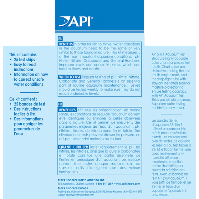 API Nitrate Test Kit- Test d'eau pour aquarium d'eau de mer