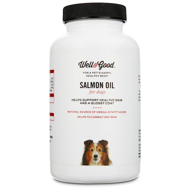 Well & Good Skin & Coat Salmon Oil Dog Capsules, 120 capsules - Carousel image #1
