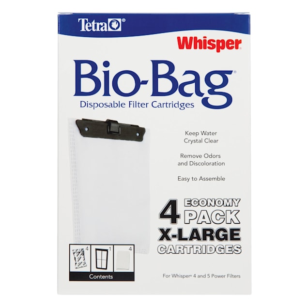 Tetra Whisper Bio-Bag Extra-Large Disposable Filter Cartridges, 4 Count - Carousel image #1