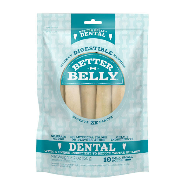 Better Belly Small Rawhide Total Dental Care Dog Chews - Carousel image #1
