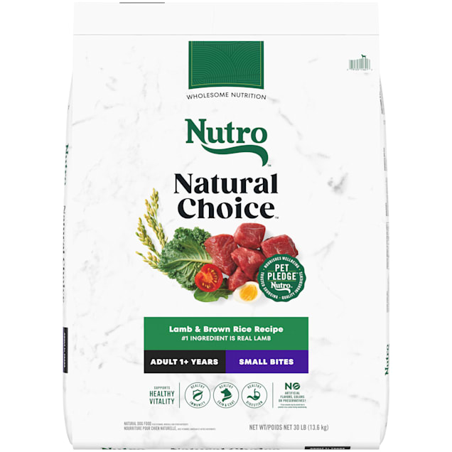 NUTRO NATURAL CHOICE Small Bites Adult Dry Dog Food Lamb Brown