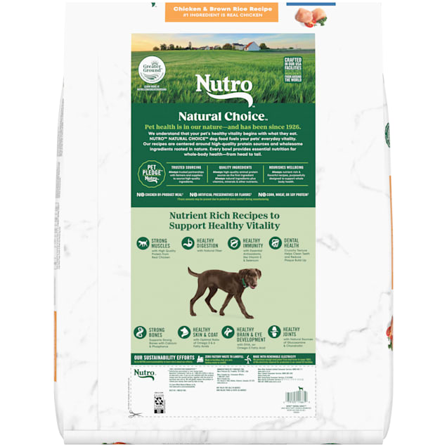Nutro Natural Choice Chicken and Brown Rice Recipe Large Breed Puppy Dry Dog Food 30 lbs. Petco