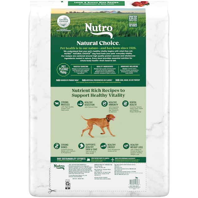 Nutro Wholesome Essentials Healthy Weight Adult Pasture Fed Dry Dog Food Lamb Rice Recipe 30 lb bag