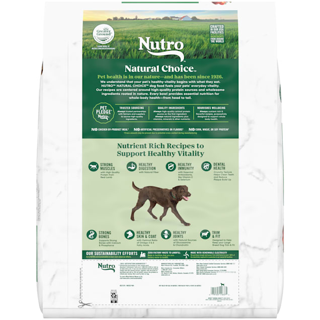 NUTRO NATURAL CHOICE Large Breed Adult Dry Dog Food Lamb Brown Rice Recipe 40 lb. Bag