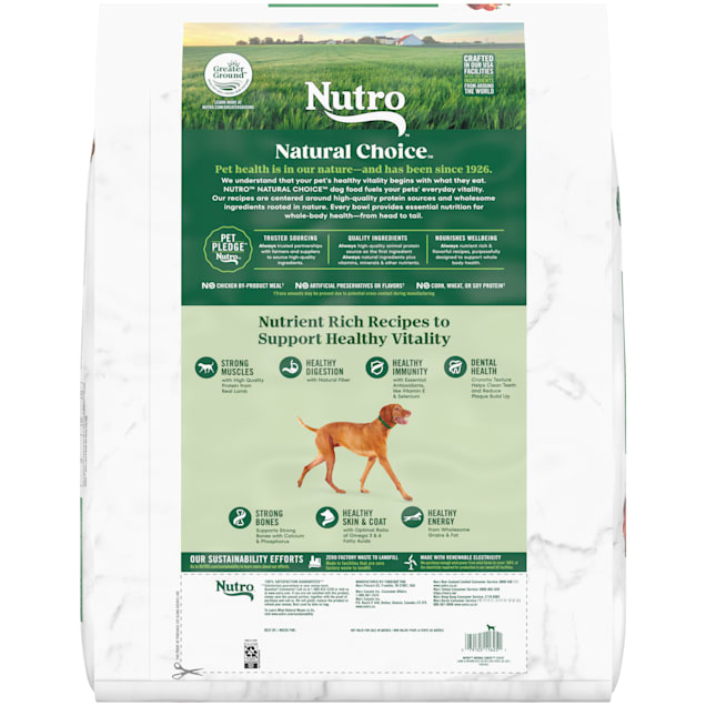 Nutro Natural Choice Lamb and Brown Rice Recipe Senior Dry Dog Food 30 lbs. Petco