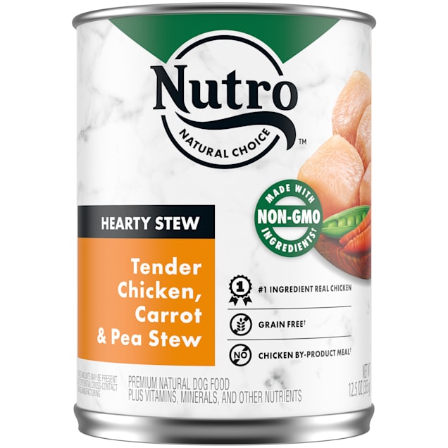 Nutro Cuts in Gravy Tender Chicken, Carrot & Pea Hearty Stew Adult Canned Wet Dog Food, 12.5 oz., Case of 12 - Carousel image #1