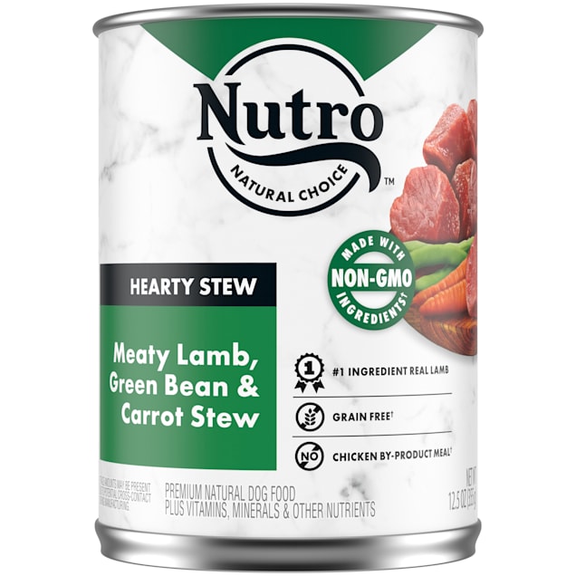 Nutro Cuts in Gravy Meaty Lamb, Green Bean & Carrot Hearty Stew Adult Canned Wet Dog Food, 12.5 oz., Case of 12 - Carousel image #1