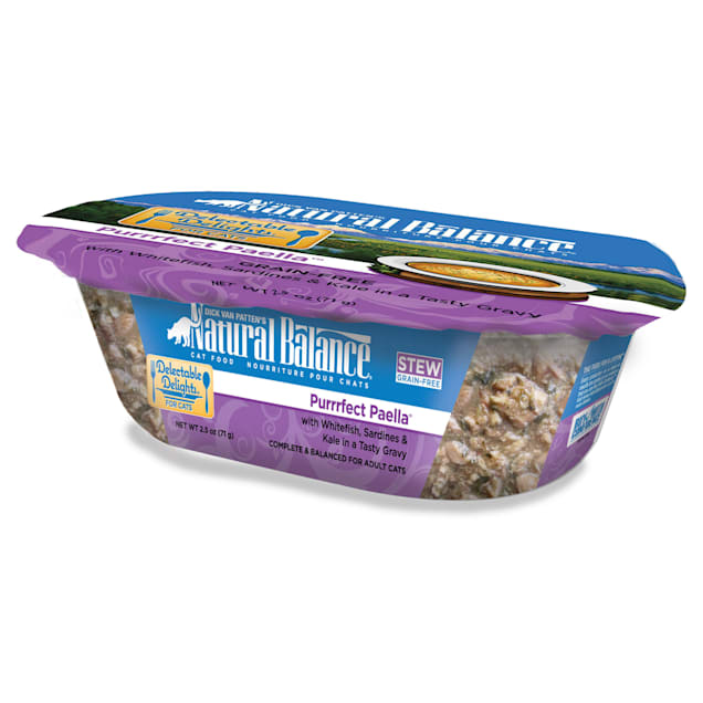 Natural Balance Delectable Delights Purrrfect Paella Grain Free Adult Wet Cat Food, 2.5 oz., Case of 12 - Carousel image #1