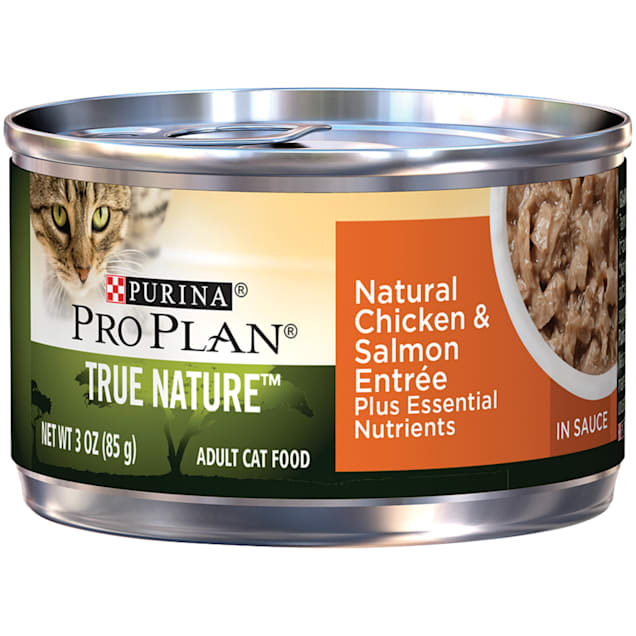 Purina Pro Plan Natural Chicken & Salmon Entree in Sauce Wet Cat Food, 3 oz., Case of 24 - Carousel image #1