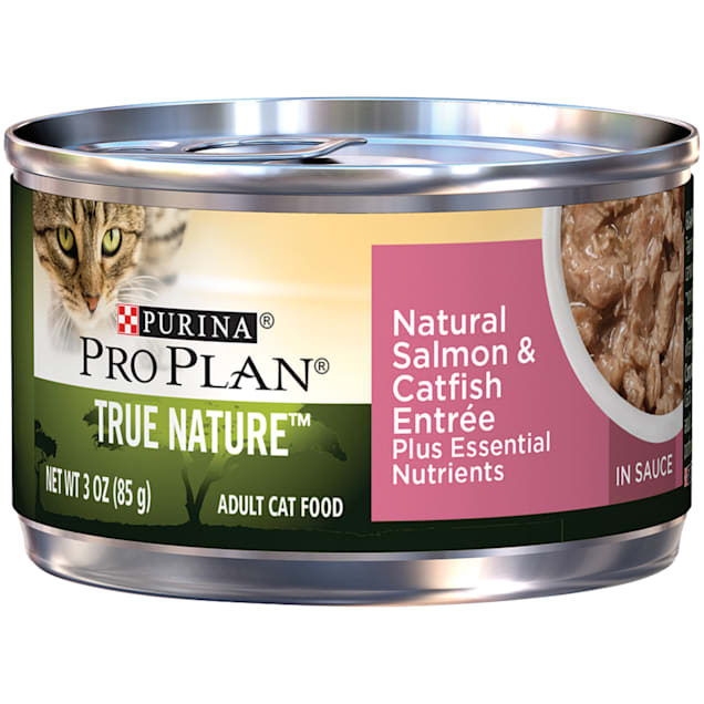 Purina Pro Plan Natural Salmon & Catfish Entree in Sauce Wet Cat Food, 3 oz., Case of 24 - Carousel image #1