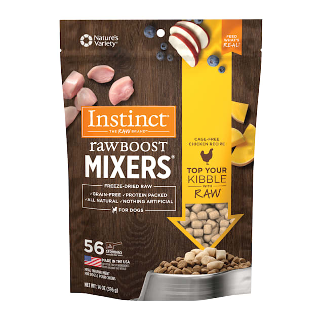 Instinct Freeze Dried Raw Boost Mixers Grain Free Cage Free Chicken Recipe All Natural Dog Food Topper, 14 oz. - Carousel image #1