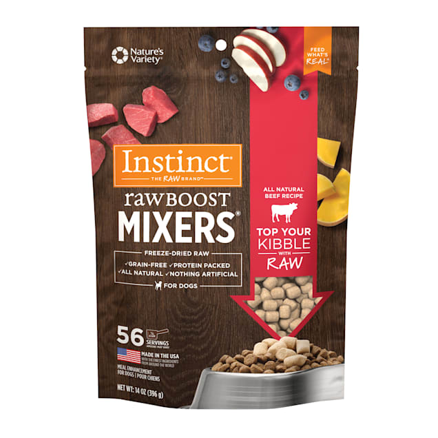 Instinct Freeze Dried Raw Boost Mixers Grain Free All Natural Beef Recipe Dog Food Topper, 14 oz. - Carousel image #1