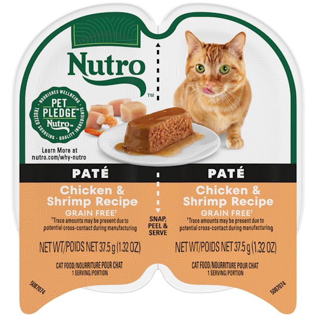 Nutro Perfect Portions Real Chicken and Shrimp Pate Wet Cat Food, 2.64 oz., Case of 24 - Carousel image #1